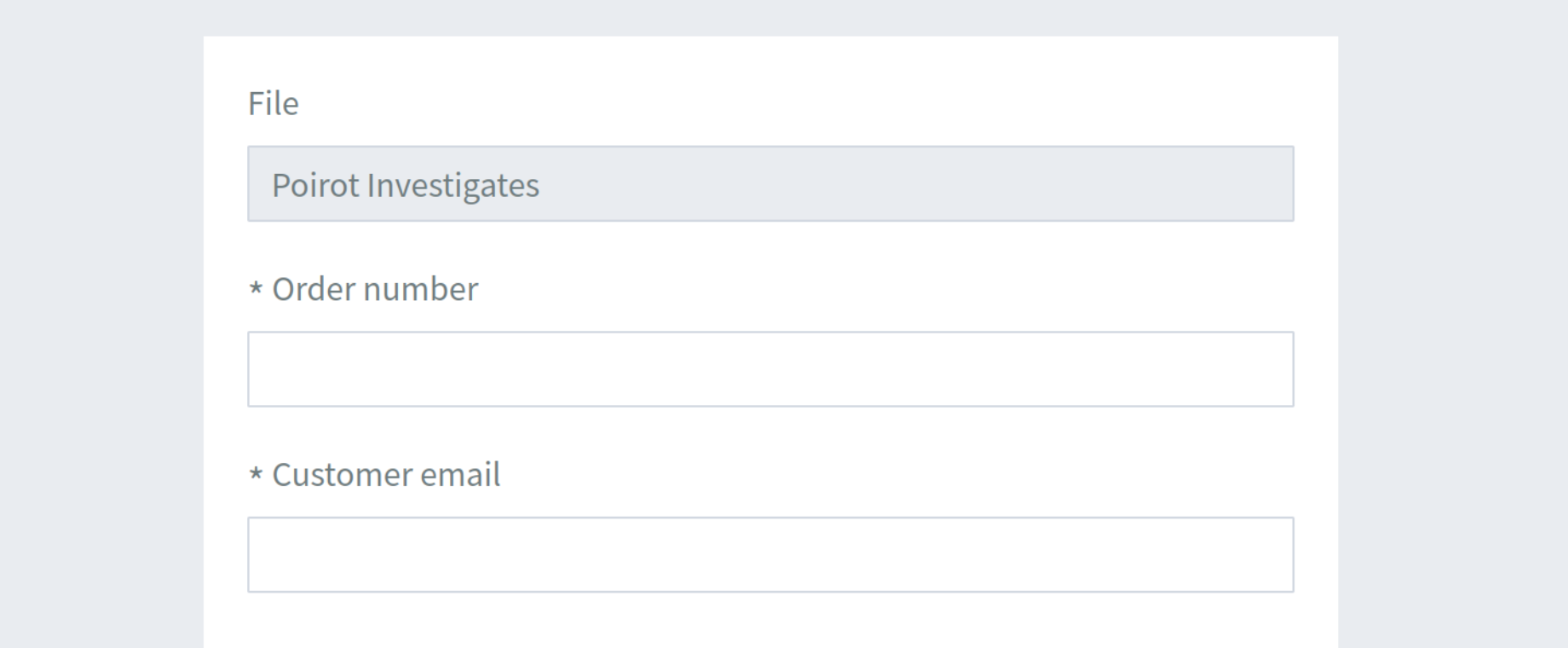 Manually watermarking a file by providing customer data